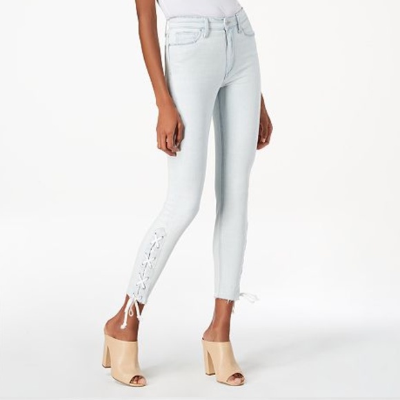 Joe's Jeans Denim - Joe's The Charlie High-Rise Lace-Up Skinny Jeans